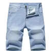 2023 Sommer Neue Herren Denim Shorts Klassische Schwarz Blau Dünne Secti Fi Slim Busin Casual Jeans Shorts Männliche Marke A4k3 #