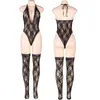 Lingerie sexy corpo roupa interior erótico bodystocking trajes preto aberto virilha bodysuits pornô transparente feminino babydoll crotchl s61f #