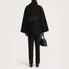 Chch elegante solto casaco feminino com cachecol fi lg manga bolso único breasted casacos femininos 2023 outono inverno jaqueta 411v #