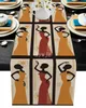 African Woman Tree Pattern Tabler Runner Wedding Party Decor Mat Home Tracloth Holiday Gift 240325