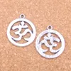 32 pièces Antique argent plaqué Bronze plaqué Yoga OM pendentif à breloques collier à faire soi-même Bracelet résultats de Bracelet 25mm1677