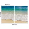 Wallpapers 3d oceano decalque da parede removível papel de parede impermeável azul mar praia adesivo para banheiro quarto decoração temática