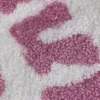 50x80cm Irregular Shaped Pink Letters Individual Aesthetic Design Carpet Flocked Soft Room Door Mat Rug Three Styles Bedside 240314
