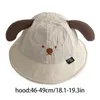 Berets Kids Beach Sun Hat Ears Baby Fisherman Breattable Sunproof Bucket för 0-2age resefiske