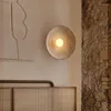 Wandlamp Slaapkamer Binnen Woonkamer 110V Voor Huisdecoratie Verlichting Modern Harsglas Nachtkastje Wa Armatuurverlichting