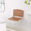 Monterad, poly timmer fälls ner bänken, hemvårdsväggmonterad säte inuti dusch, fälld duschbänkstol för äldre, funktionshindrade, prediktorer (teakbrun)
