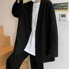 Blazers hombres streetwear vintage negro fi guapo todo-fósforo outwear otoño estilo coreano harajuku sólido casual masculino adolescentes diario c3qf #