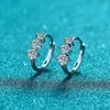 Stud Earrings 49/2000 925 Sterling Silver Female Superior Feeling Light Luxury Niche Temperament Simple Mosanite