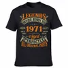 52 años de edad, regalos Vintage Legend Born 1971, camiseta estampada para hombre, manga corta, Harajuku, ropa de calle, camiseta de gran tamaño 85Cb #