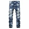 Fi Men's New Denim Jeans Pantalons Jogging Party Hip Hop Cott Droite Grande Taille Jeans Haute Qualité Moto Design 42Ak #