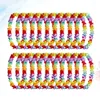 Dekorative Blumen 20pcs hell bunte hawaiianische Leis künstliche Blumen Halskette Klassische Girlande Tropische Luau Party Halsschleife Beach