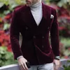 Veet Double Breasted Smoking Jacket para Homens Peaked Lapel Man Suit Blazer 1 Pc Masculino Fi Coat Em Estoque XS-5XL E44K #