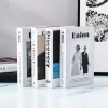 Miniaturen 4 stks/set Nep Boeken Set Tekens Cover Decoratieve Boeken voor Kamer Moderne Mode Woonkamer Decoratie Salontafel Ornamenten