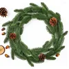 Flores decorativas 10/1pcs de Natal frutas vermelhas caules de pinheiro galhos de plantas falsas pacote de árvores Ornamentos de árvores DIY Decoração do ano