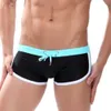 Men's Swimwear Mens Swimming Trunks Board Boxer Shorts Swimwear Swimsuit Beach Summer Swim Shorts Drawstring Fashion Big Pouch-Cup Briefs 24327