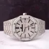 Diamonds AP Watch Apf Factory Vvs Iced Out Moissanite Can past Test Movement Quality Royal Oak 41mm Mens Steel Iced Out 25 Carat 15400STZBU0