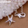 Hängen 925 Sterling Silver 16-30 tum kedja Little Stars hänghalsband för kvinnor smycken mode bröllop engagemang parti gåva