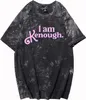 Ich bin Kenough Tie Dye Shirts Mann Frau Rundhals Kurzarm I Am Enough bedrucktes T-Shirt a55a#