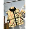 Gilet 23SS Designer Enfants Baby Outwear Kaki Plaid Imprimer Gilet Taille 100-160 cm Splicing Design Veste sans manches Aug09 Drop Livraison Otamv