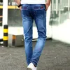 men's Fi Stretch Jeans Four Seass Regular Busin Casual Straight Trousers Classic Blue Denim Pants Clothes U1sB#