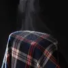 Stora 6xl Men's 100% Cott Flanell Borsted Plaid Shirt N-IR Wrinkle Resistant LG Sleeve Fi Slim Fit Busin Casual D2EP#