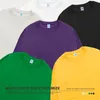 INFLATIE Zwart Effen T-shirts met lange mouwen Lente Snoep Kleur Oversized Katoenen Tees Unisex Hip Hop T-shirts 240319