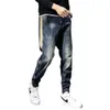 Herren Jeans Haremshose Mode Taschen Desinger Lockere Passform Baggy Moto Jeans Männer Stretch Retro Streetwear Entspannte Tapered Jeans 240321
