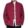 Otoño nuevos hombres estilo chino Cott abrigo de lino suelto Kimo Cardigan hombres color sólido prendas de vestir exteriores chaqueta abrigos M-5XL v7fM #