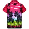 Nieuwe Zomer Shirts Mannen Oversized Strand Heren Shirt Korte Mouw Cocut Boom Print Fi Hawaiiaanse Tops Herenkleding n2vi #