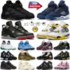 Jumpman 4s 5s Zapatillas de baloncesto 5 Olive Sail Midnight Navy Off Noir Dusk Dawn Aque Burgundy Bred Reimagined 4 Vivid Sulphur Orchid Military Black Cat Red White Thunder