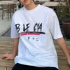 Wysoka wersja Summer Nowa modna marka angielska B Rodzina luźna i wygodna, czyste bawełniane koszulka z krótkim rękawem dla par koreańskiej wersji modny top