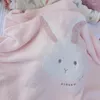 Coperte Coperta per bambini dolce e carina in stile giapponese, morbida per la pelle, pisolino, ragazza cartone animato, ginocchio rosa