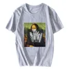 Banksy Renaissance Ma Lisa Street Artist T-shirt Men Cott Short Sleeve Tshirt Funny Tee Shirt Harajuku R1NF#