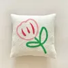 Kissen Leejoom Moderner Stil Tulp Blume Tufted Flocked Wurf Cover Squared Sofa 45x45 cm 1pc