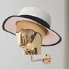 Placas decorativas de chapéu rack de metal de estilo vintage exibição de mannnequin head mannequin