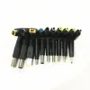 1 conjunto (10 peças) universal para notebook, laptop, carregador de energia dc, adaptador de pontas, conector jack para plug de carregamento