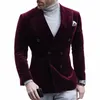 Veet Double Breasted Smoking Jacket para Homens Peaked Lapel Man Suit Blazer 1 Pc Masculino Fi Coat Em Estoque XS-5XL E44K #
