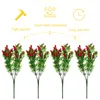 Flores decorativas 4 PCs Pepper artificial Plantas de plantas falsas Decoração de casa Plástico simulação de buquê de pimenta