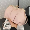 Torby wieczorowe 2024 Modna damska skórzana torebki PUtle Designer Lady Crystal ramię zielony różowy klip komunikator