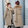 2023 New Women Down Cott coat Winter Jacket Female lg pattern thicken dismountable liner Parkas Outwear loose thin Overcoat a6P1#