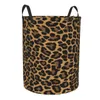 Sacos de lavanderia Cheetah Print Basket Dobrável Grande Roupas Armazenamento Bin Leopard Pele Camuflagem Baby Hamper