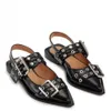 Vår sommar Mary Jane skor för kvinnor pekade tå spännband slip på slingback pumpar mode y2k bekväm låg häl 240311