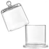 Ljushållare Candy Containers Glass Cube Jar Cups Decor Butter Wax Holder Transparent Home