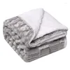 Одеяла нечеткий искусственный мех бросок шерсть из ягненка Super Spect Loften Winter Теплые броски для диван -кровати