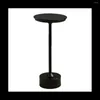 Lâmpadas de mesa simples retro lâmpada de mesa restaurante bar decoração luz toque usb recarregável noite preta