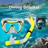 Maschere per immersioni subacquee Set per lo snorkeling Occhiali per adulti AntiFog AntiLeak Dry Snorkel Occhiali Attrezzatura per piscina 3 colori 240321