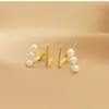 Boucles d'oreilles créoles en argent Sterling S925, clous d'oreilles en perles de sirène pour femmes, bijoux à la mode, cadeaux de luxe pour filles