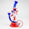 Latest Colorful Silicone Bong Pipes Kit Bubbler Hookah Waterpipe Oil Rigs Filter Handle Bowl Portable Hourglass Style Dry Herb Tobacco Cigarette Holder Smoking DHL