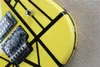 Double Shake 22 Pin Electric Guitar Yellow Black Rands Maple Fingle Board Frakt snabbt