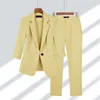 2024 primavera verão novo elegante terno jaqueta combinando conjunto feminino coreano chique blazers casaco calças 2 peça feminino terno profissional j6wK #